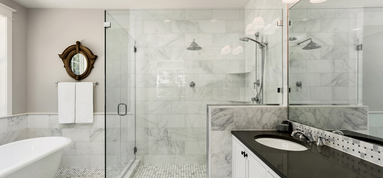 bathroom shower door installation in Englewood