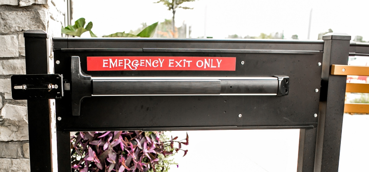 emergency push bar installation in Englewood